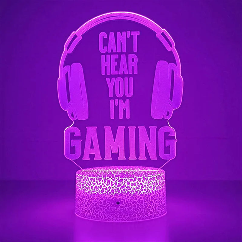 3D Led Lamp Gaming Room Light Games Nightlight Gaming Table Lamp for Children Headphones Game Zone Lights Home Decor Gift