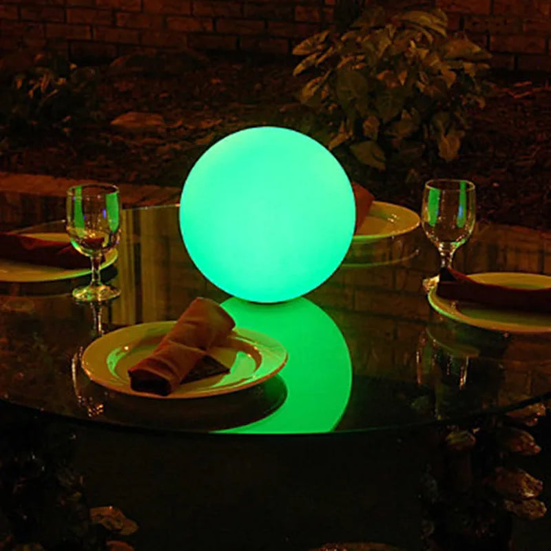 Remote Control Rechargeable Moon LED Ball Table Lamp Indoor Decorative Night Light Cordless RGB 16 Color Kitchen Home Decor