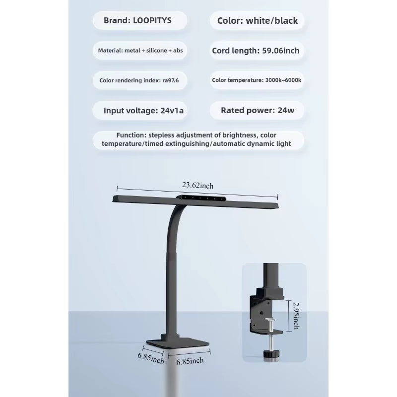 Touch Remote Control Dimmable LED Desk Lamp Intelligently Controlled Eye Protection for Reading Student Dormitory Bedroom