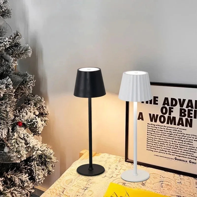 Retro LED Lamp Touch Three-Color Temperature USB Rechargeable Decorative Table Lamp for Bar Restaurant Bedroom Living R