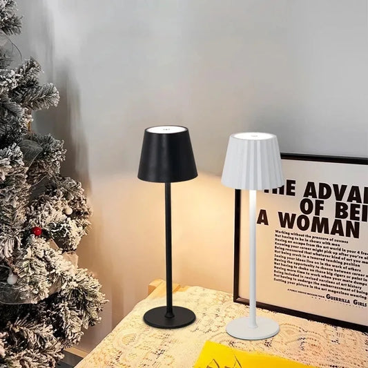 Retro LED Lamp Touch Three-Color Temperature USB Rechargeable Decorative Table Lamp for Bar Restaurant Bedroom Living R