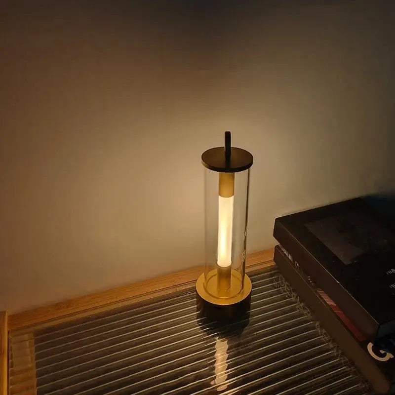 Portable Metal LED Desk Lamp, 3 Color Touch Sensor Control Rechargeable Desk Lamp Bedside Lamp, Outdoor Camping Dining Bar