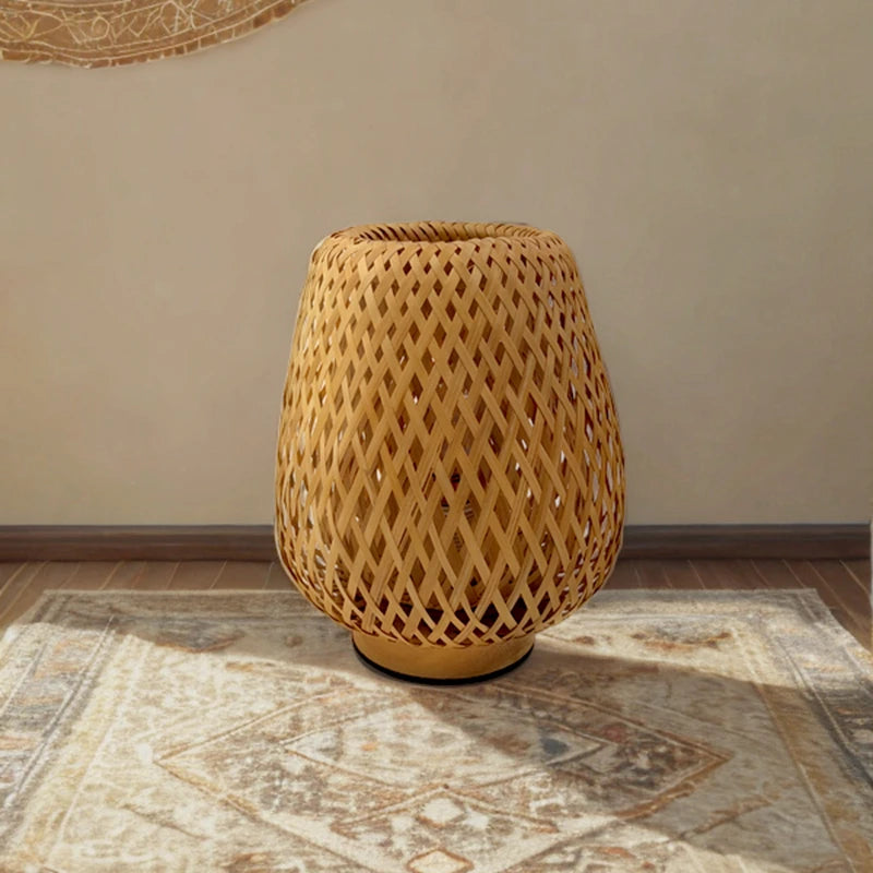 Chinese Style Wabi-Sabi Wind Restoring Ancient Ways Lamp Bedside Home Decoration to the Hotel Designers Contracted Weaving Atmos