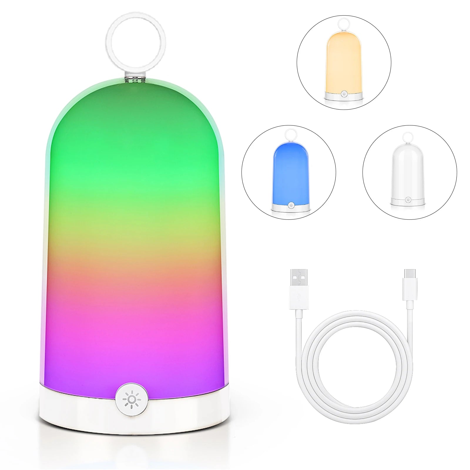 USB Rechargeable Lamp, RGB Portable Home Desk Lamp, Touch Night Light, Bar Coffee Bar Bedroom Outdoor Camping Desk Lamp