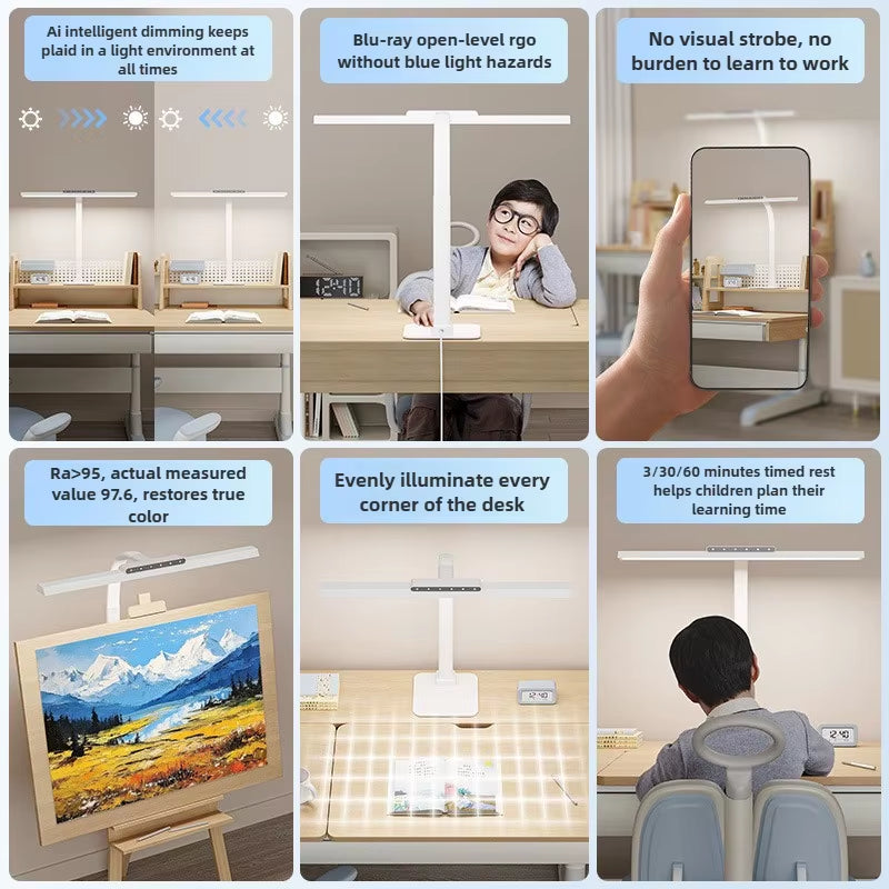 Touch Remote Control Dimmable LED Desk Lamp Intelligently Controlled Eye Protection for Reading Student Dormitory Bedroom