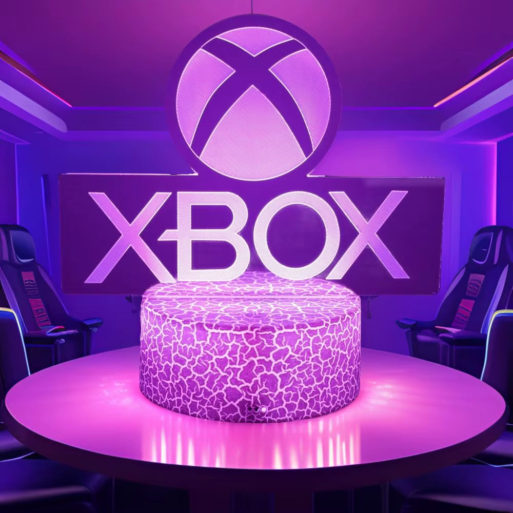 Gaming Lamp 3D Night Light for XBOX Gaming Room Desk Setup Lighting Gamer Decoration on the LED Lamps Table Icon Logo Kids Gifts