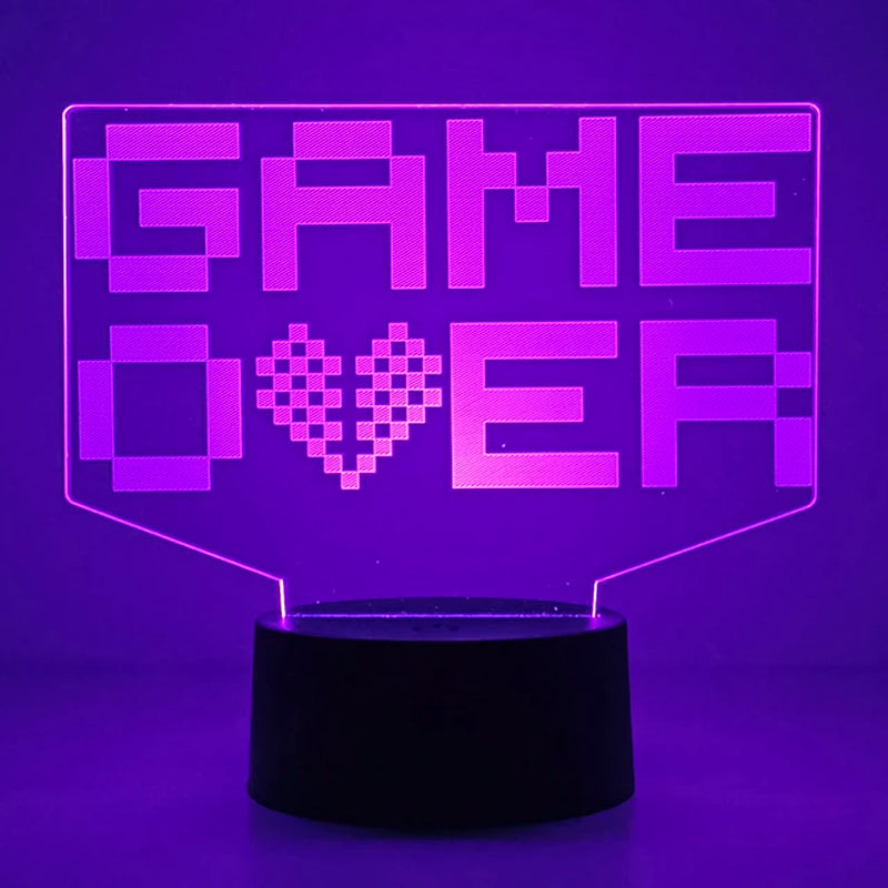 3D Led Lamp Gaming Room Light Games Nightlight Gaming Table Lamp for Children Headphones Game Zone Lights Home Decor Gift