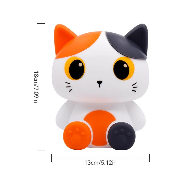 Tricolor Cat Night Light,Chargeable Bedside Lamp,Touch-Control Dimming,Timer Function,Ideal for Home Decor, Perfect Gift Choice