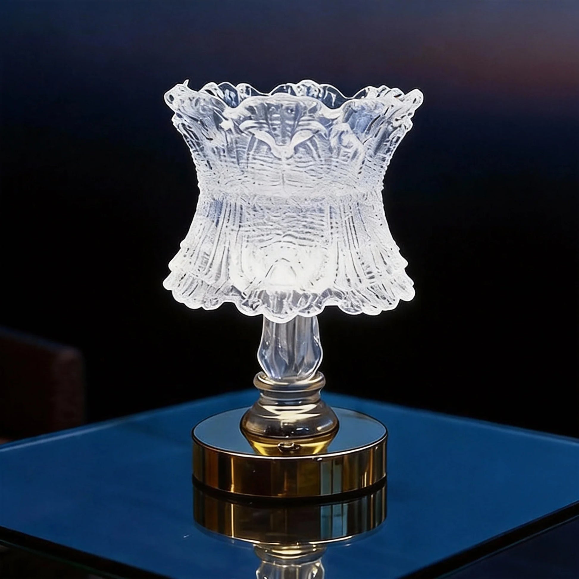 Rechargeable LED Crystal Table Lamp with Adjustable Dimming and 3CCT, Suitable for Dining Tables, Entryways, Corridors, and Ambi