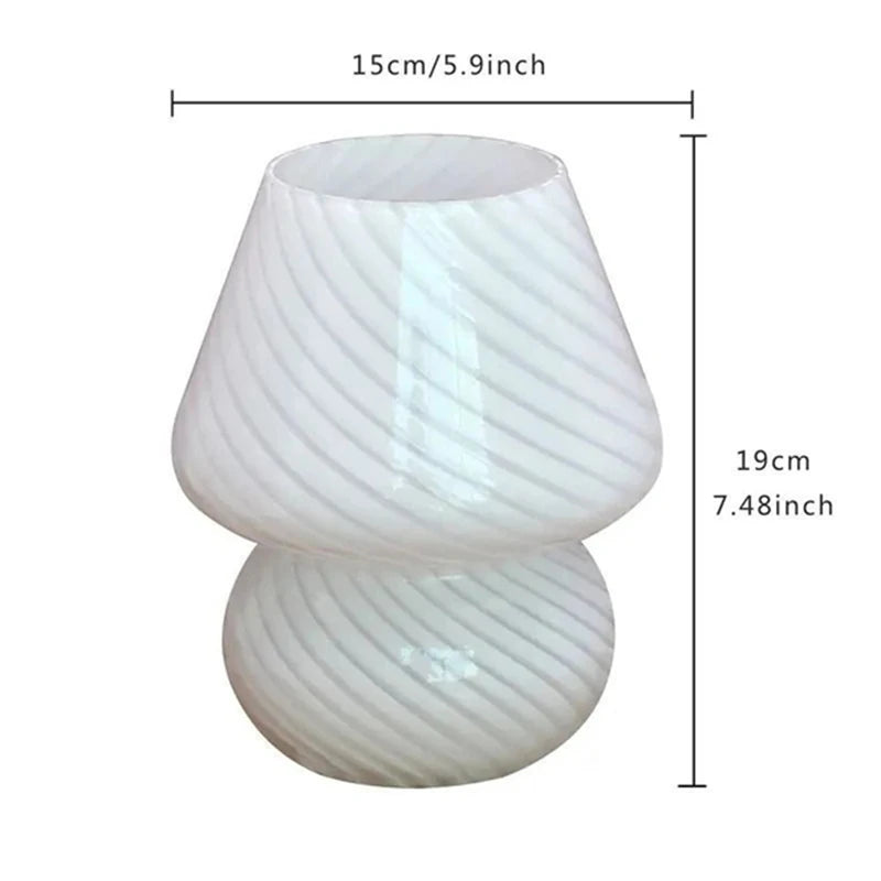 Glass Mushroom Lamp Nordic Internet Famous Style European Living Room Bedside Ambience Lamp