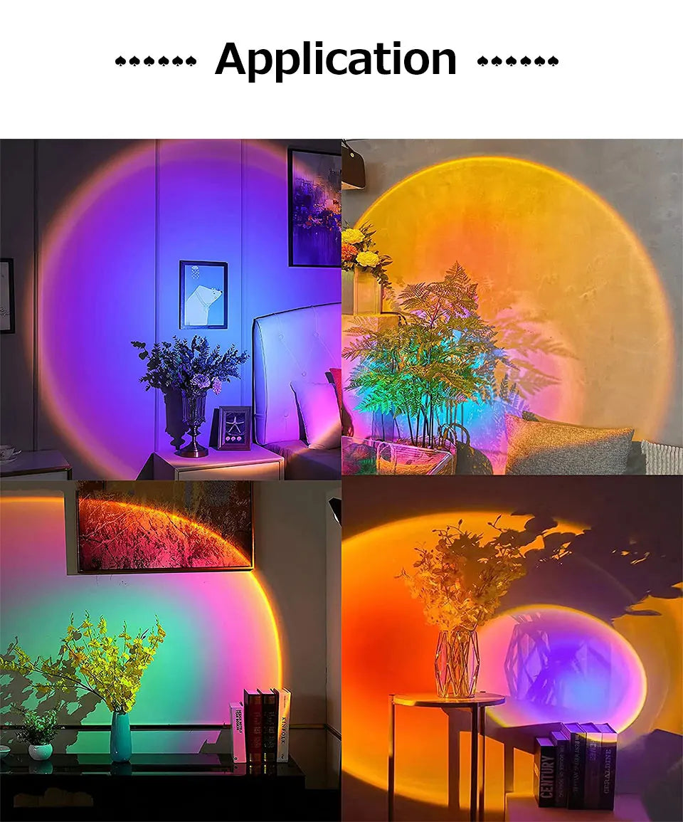 Lampe de chevet projection plafond