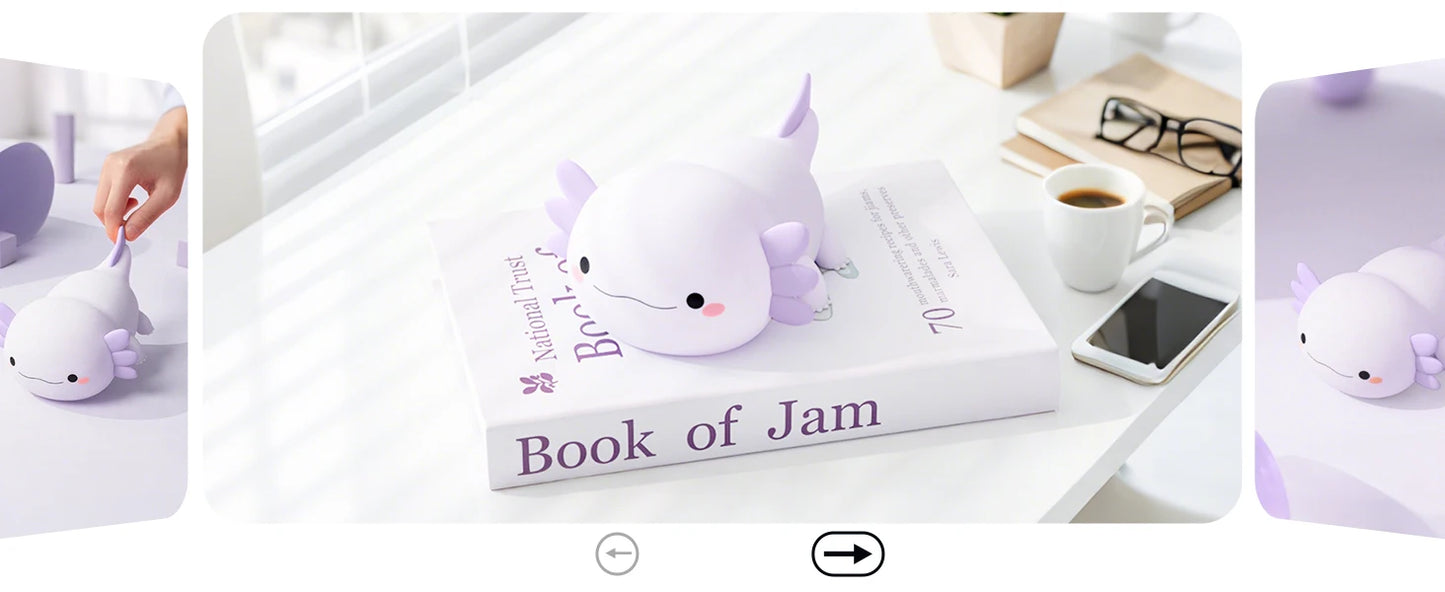 Lampe de chevet axolotl