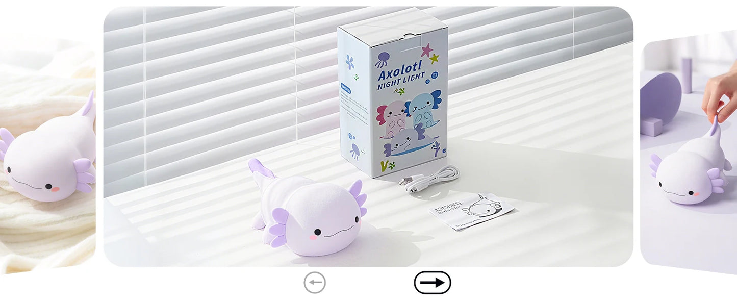 Lampe de chevet axolotl