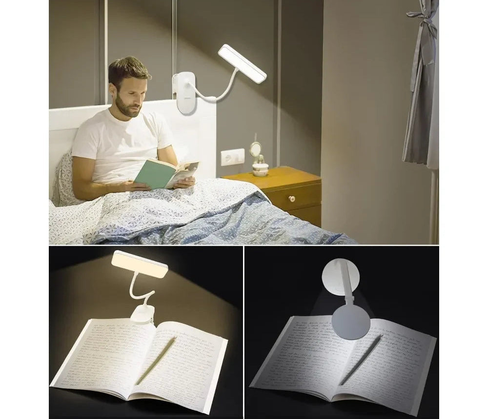 LED Desk Lamp Usb Rechargeable Eye Protection Reading Light Flexible Gooseneck Clip Book Light Kids Study Book Lamp Read Light