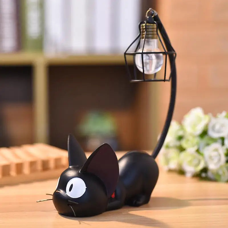 Miniature Cat LED Night Lamp Creative Resin Cat Animal Night Lamp Kitty Table Lamp Children'S Cartoon Room Lamp Decro Home