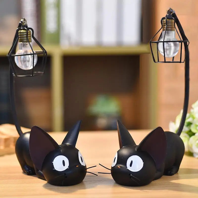 Miniature Cat LED Night Lamp Creative Resin Cat Animal Night Lamp Kitty Table Lamp Children'S Cartoon Room Lamp Decro Home