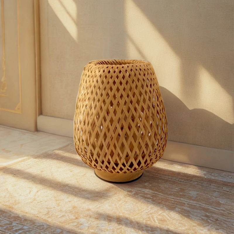 Chinese Style Wabi-Sabi Wind Restoring Ancient Ways Lamp Bedside Home Decoration to the Hotel Designers Contracted Weaving Atmos