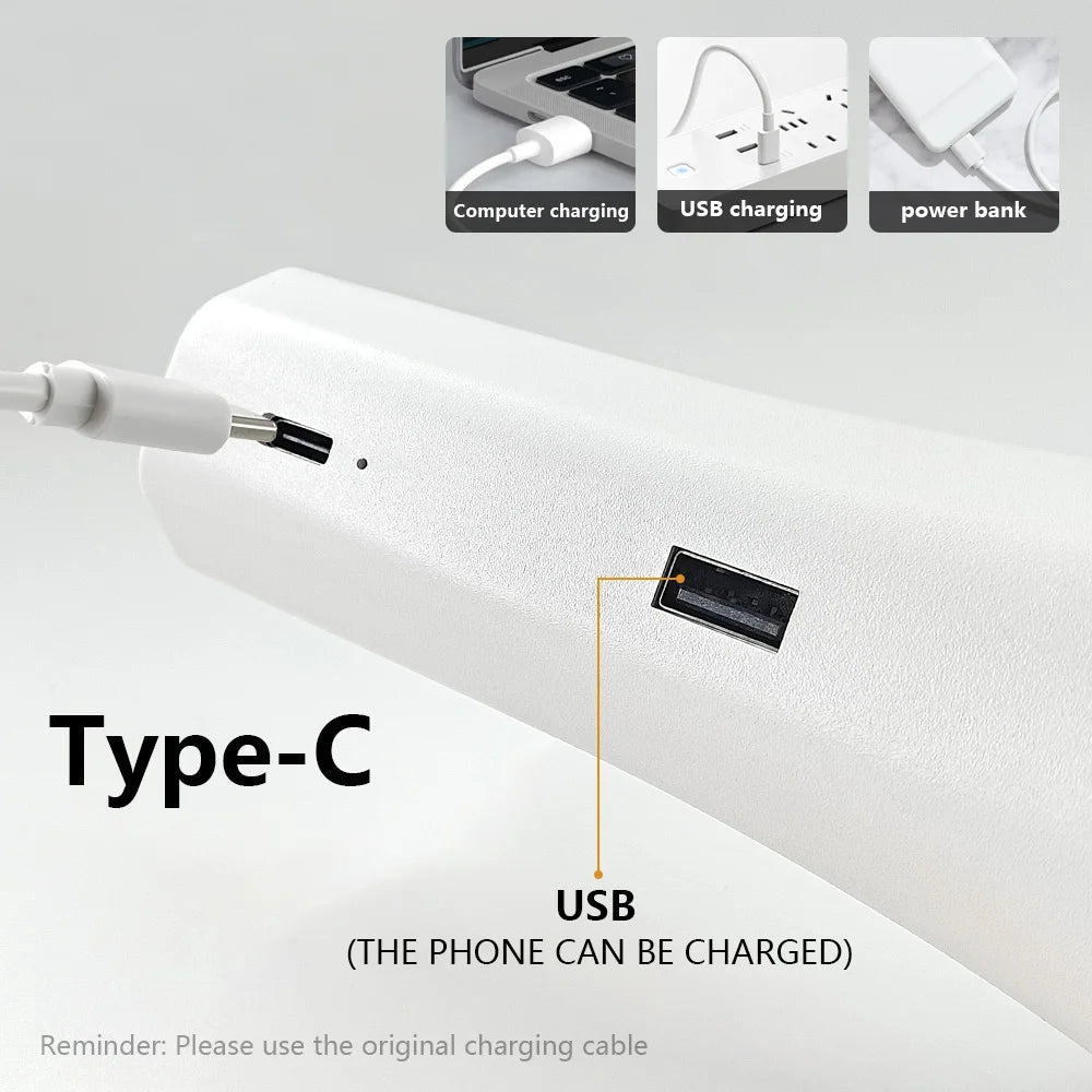 Table Study Lamp Touch 360° Magnetic Rotation Infinite Dimming Night Light Wall Lamp Flashlight Reading Light Bedroom Bedside