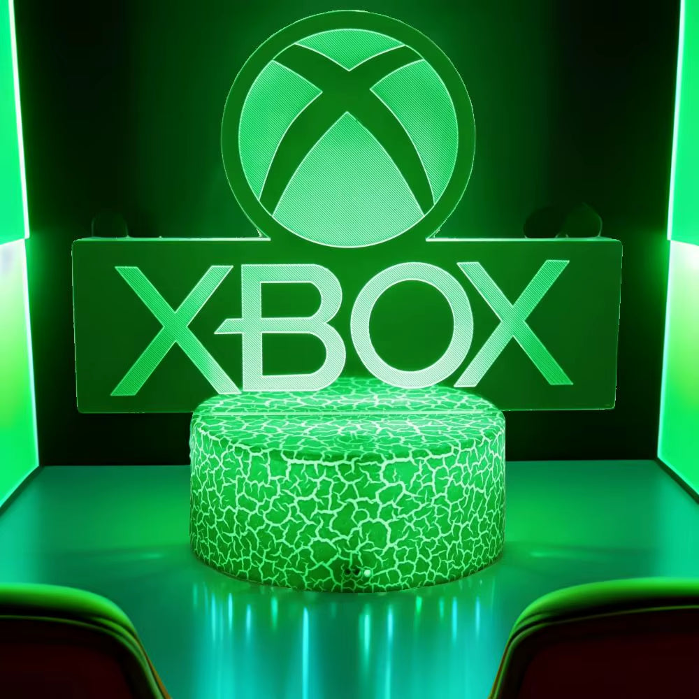 Gaming Lamp 3D Night Light for XBOX Gaming Room Desk Setup Lighting Gamer Decoration on the LED Lamps Table Icon Logo Kids Gifts