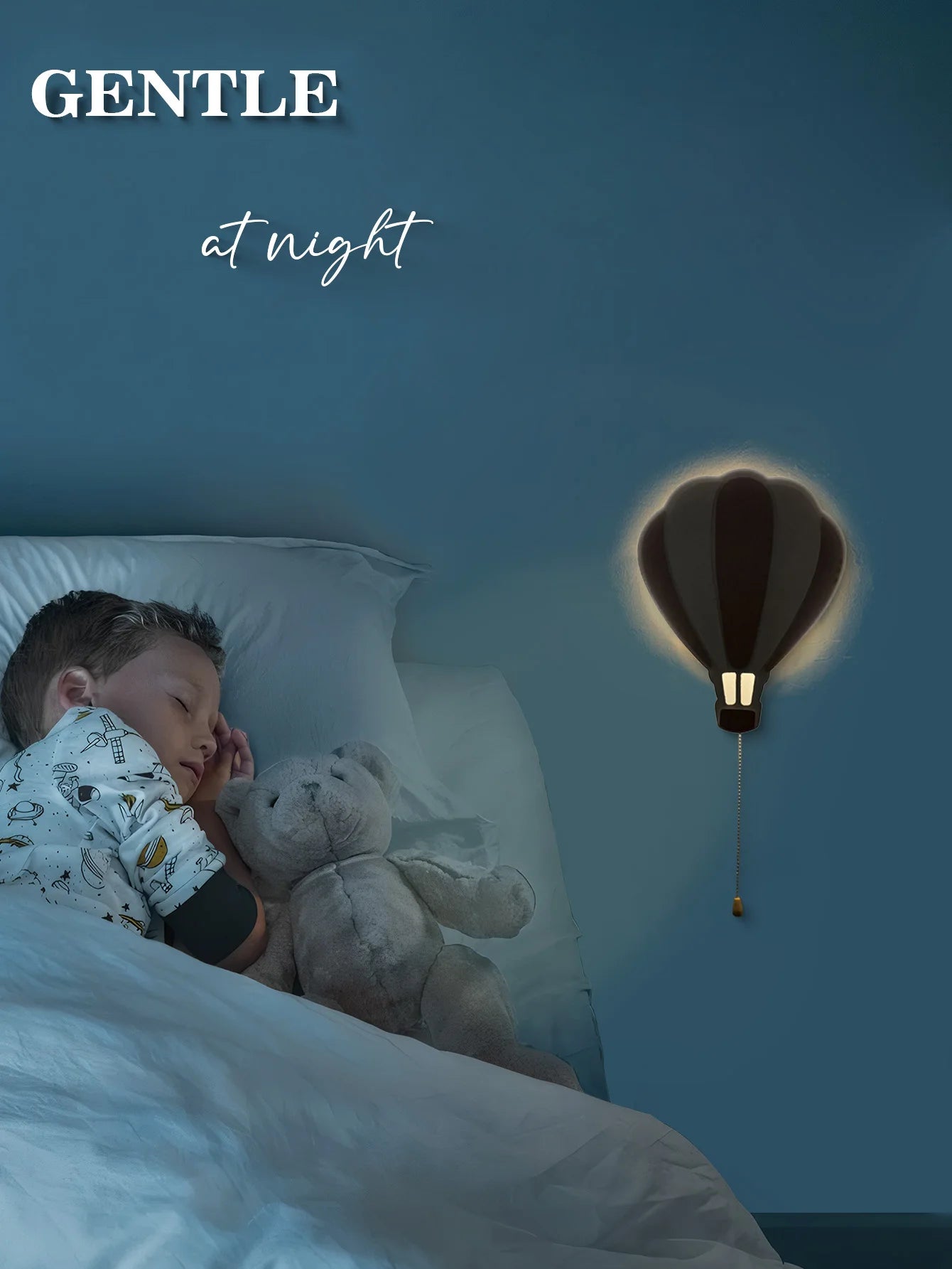 Floating Cloud Wall Lamp for Baby Nursery Cute Floating Cloud Lamp for Kids Bedroom Battery-Operated Hanging Night Lights