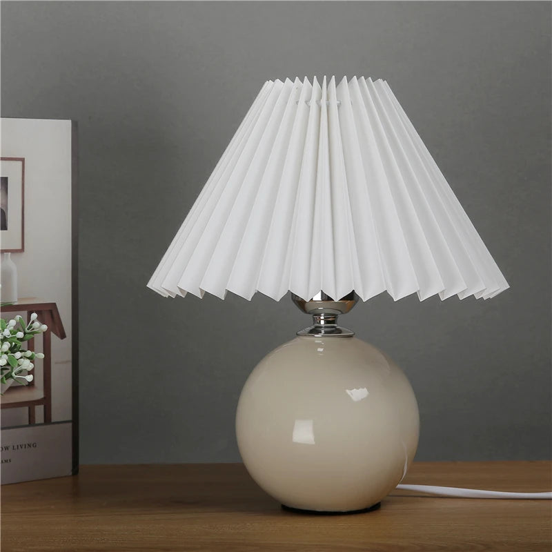 Modern Nordic Ceramics Table Lamp Bedroom Bedside Lamps Led Desk Lamp Lampada Nightstand Lighting Home Deco Table Light Fixtures