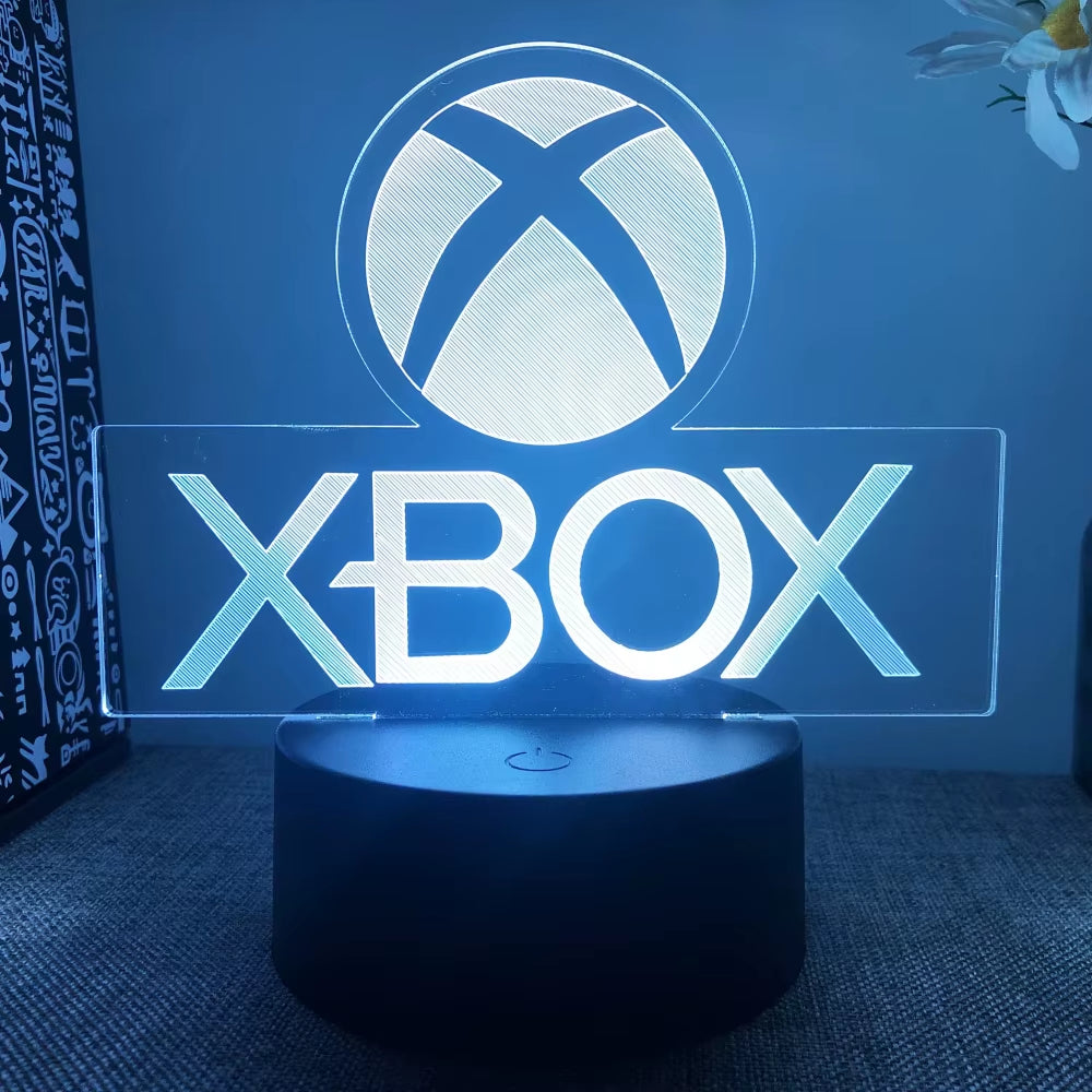 Gaming Lamp 3D Night Light for XBOX Gaming Room Desk Setup Lighting Gamer Decoration on the LED Lamps Table Icon Logo Kids Gifts