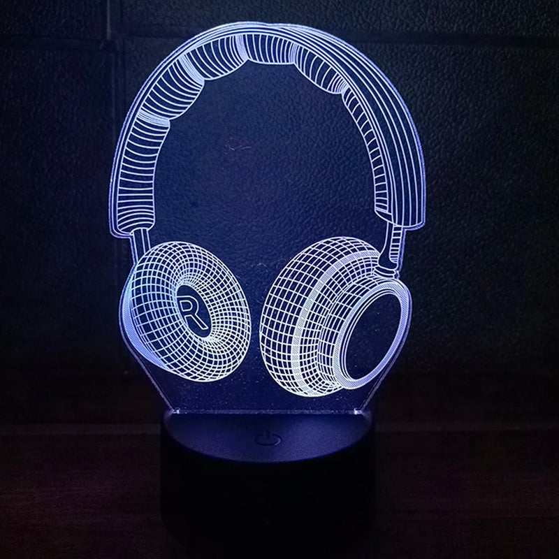 3D Led Lamp Gaming Room Light Games Nightlight Gaming Table Lamp for Children Headphones Game Zone Lights Home Decor Gift